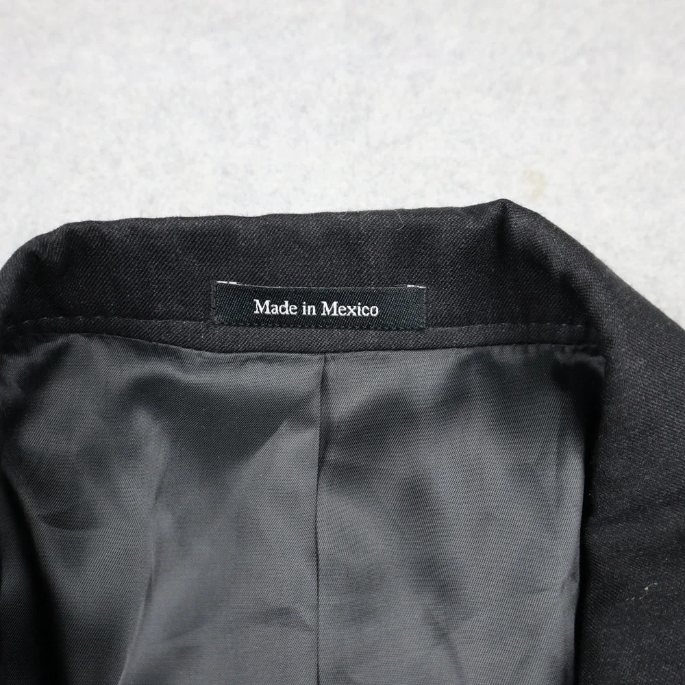 Pronto Uomo Blazer Mens 48 Short Platinum Modern Fit Charcoal Wool Solid Jacket